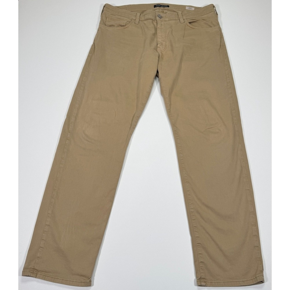 Mavi Zach Mens Chino Pants 38x31 Tan Khaki Stretch Twill Straight Leg Classic